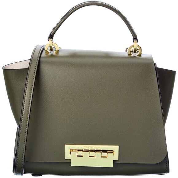 Zac Posen Handbags - Zac Posen Eartha Top Handle Leather Crossbody Moss Green
